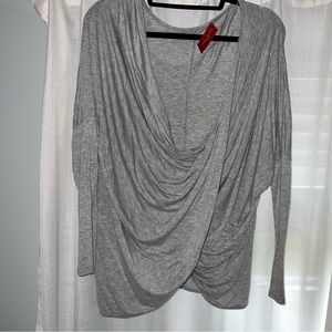 Akira Gray Longsleeve off the shoulder top